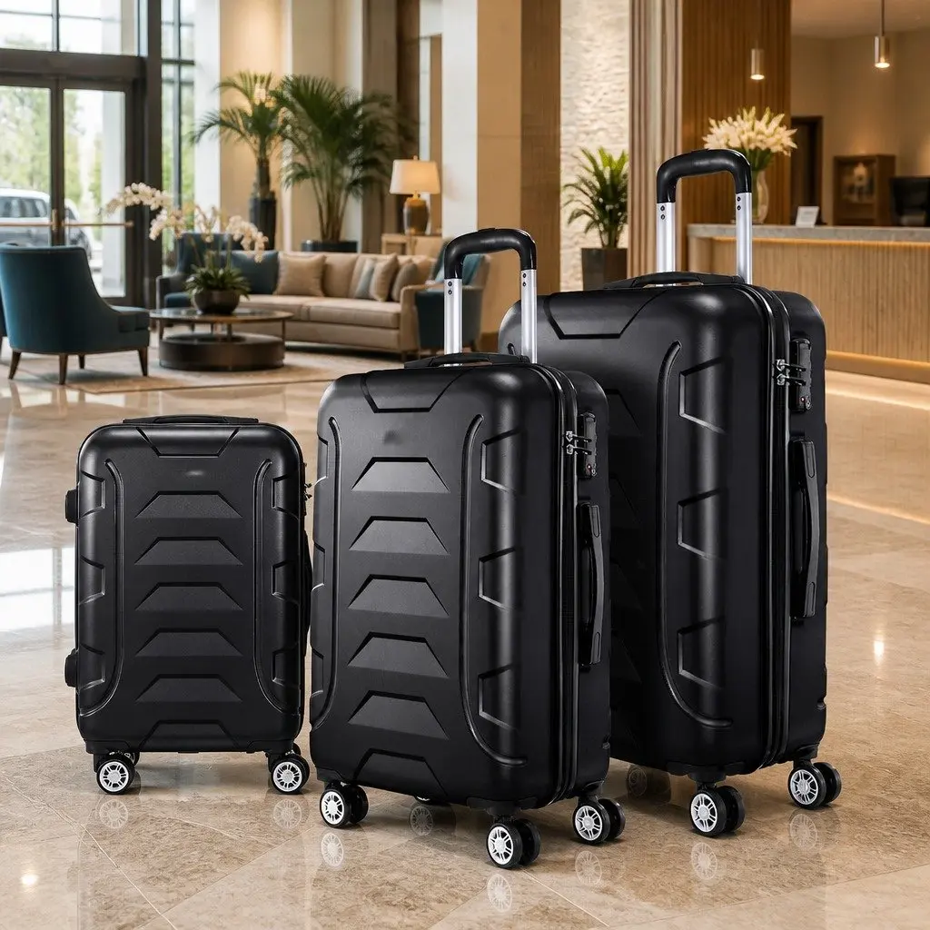 3-Piece Hard Shell Luggage Set with Spinner Wheels