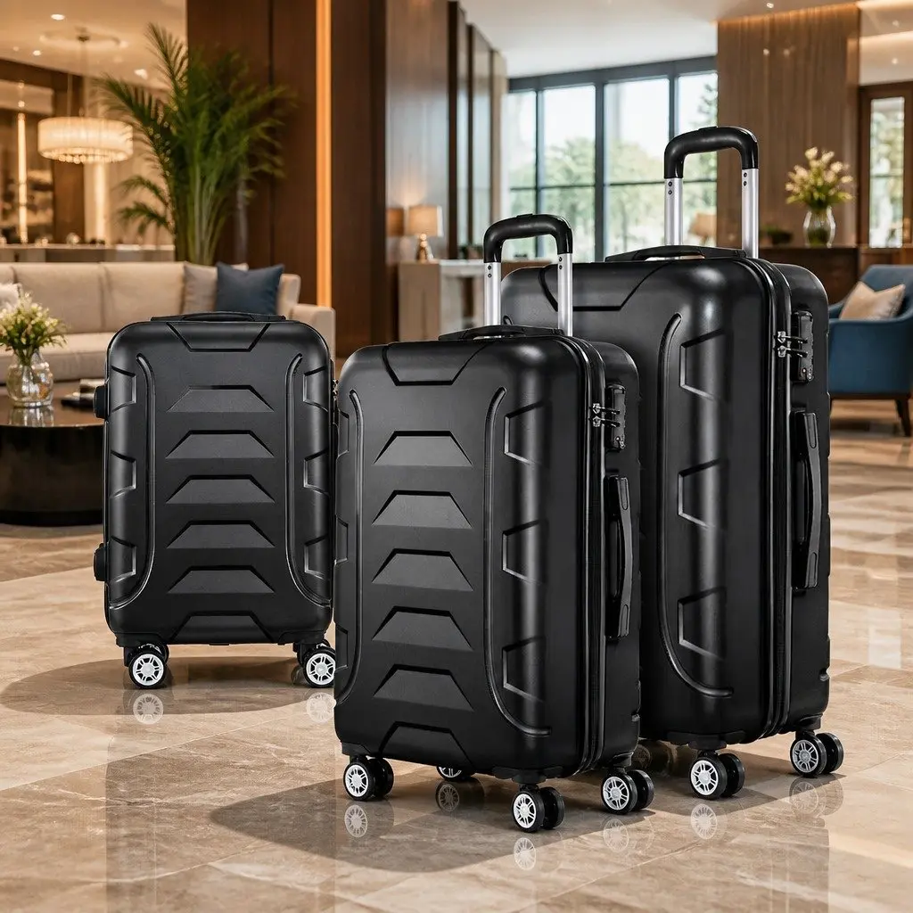 3-Piece Hard Shell Luggage Set with Spinner Wheels