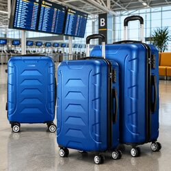 Durable 3-Piece Hard Shell Luggage Set 20 24 28 Inch