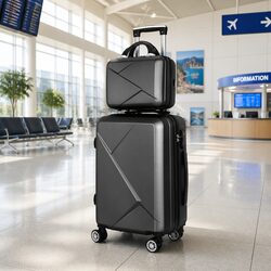 Durable 2-Piece Hard Shell Luggage Set with Spinner Wheels