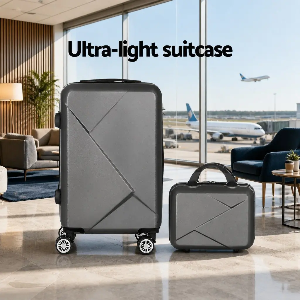 Luggage Set Hard Shell ABS 20 Inch 12 Inch Dark Grey