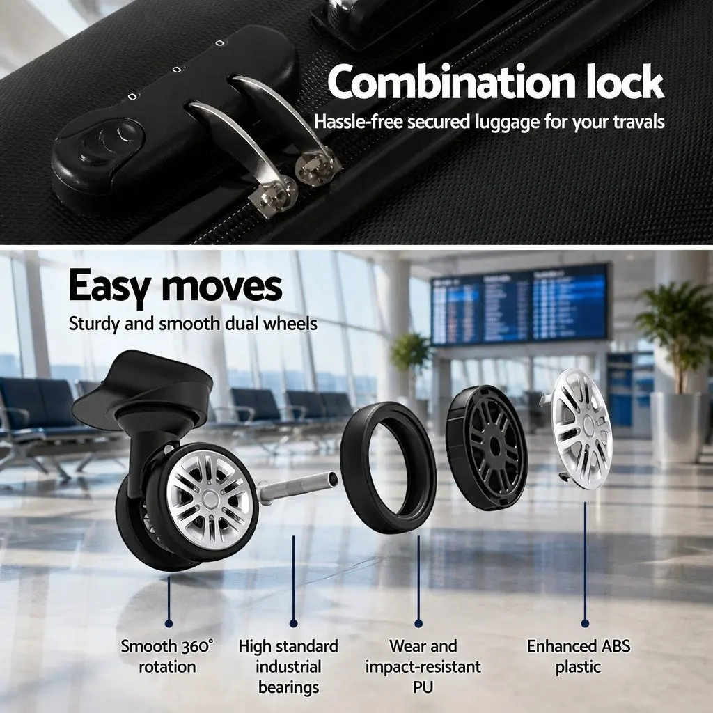 20 Inch Hard Shell Suitcase with Code Lock