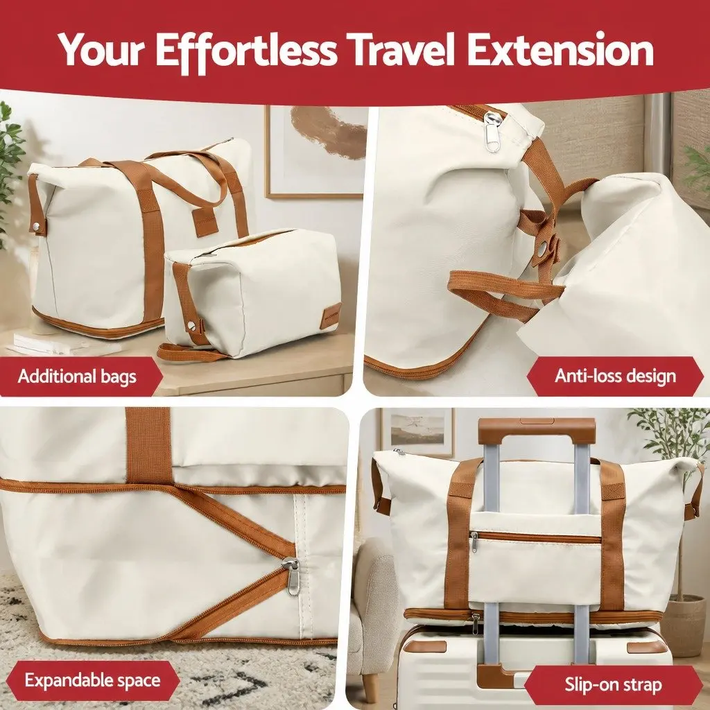5-Piece Travel Luggage Set with Trolley System
