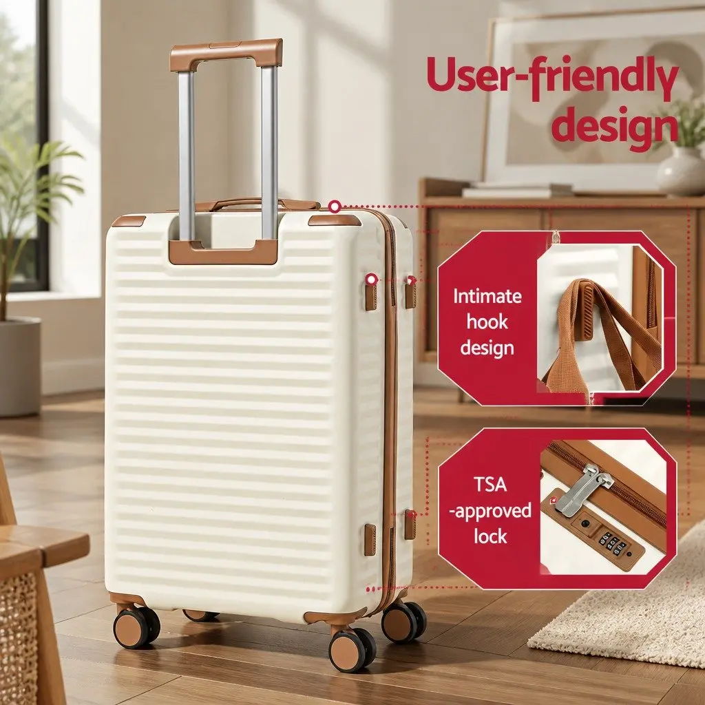 5-Piece Travel Luggage Set with Trolley System