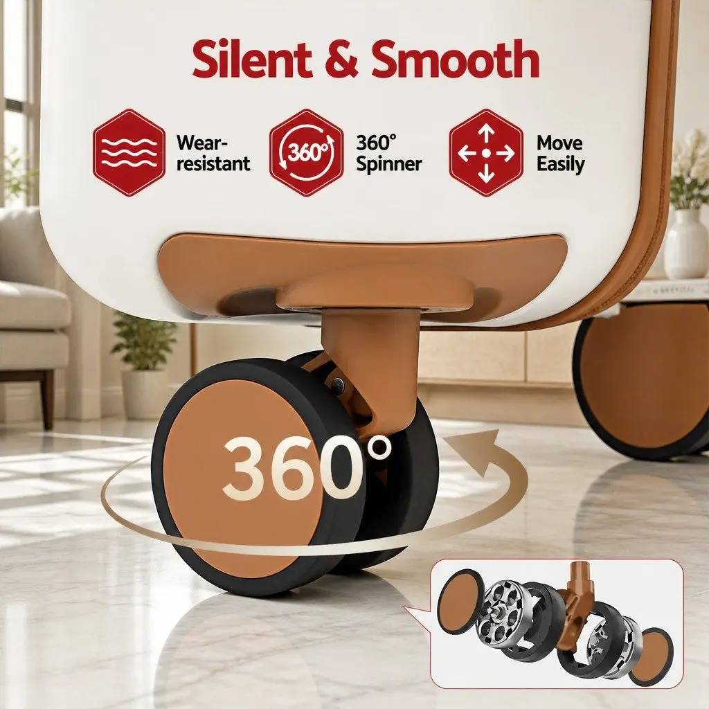 5-Piece Travel Luggage Set with Trolley System