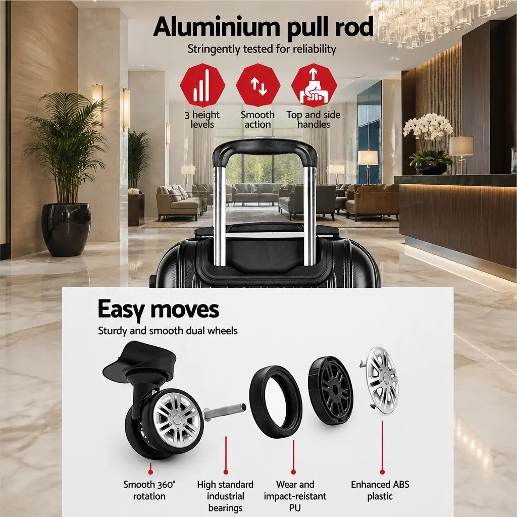 2 Piece Hard Shell Luggage Set 20in 28in