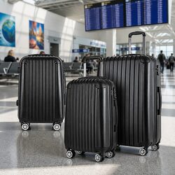 Durable 3 Piece Hard Shell Luggage Set 20 24 28 Inch
