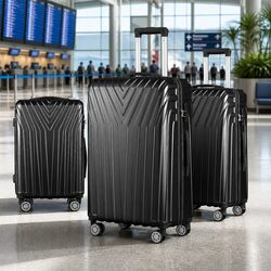 Durable 3-Piece Hard Shell Luggage Set with TSA Lock