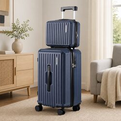 Premium 2-Piece Hard Shell Luggage Set with TSA Lock - Navy