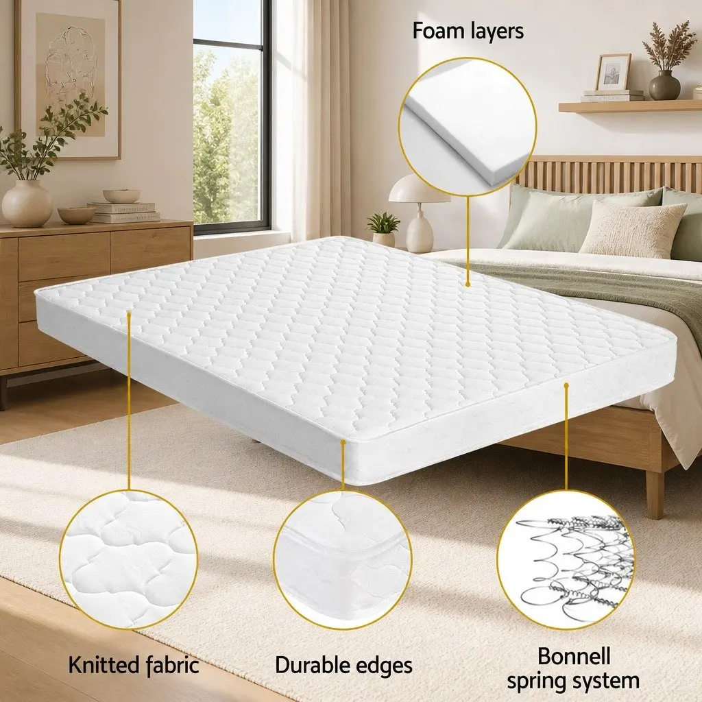Double Mattress with Solid Pine Bed Frame