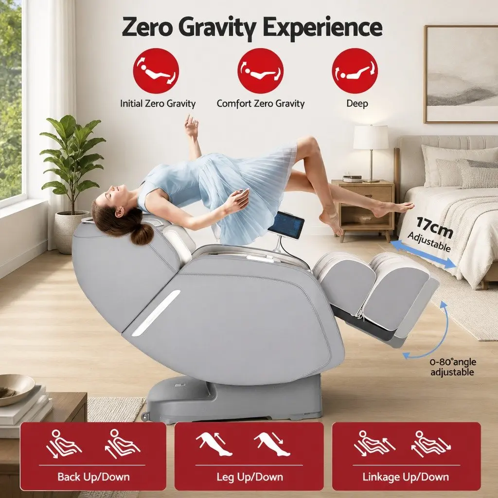 4D Massage Chair Recliner Full Body SL-Track Zero Gravity AI Body Scan Electric