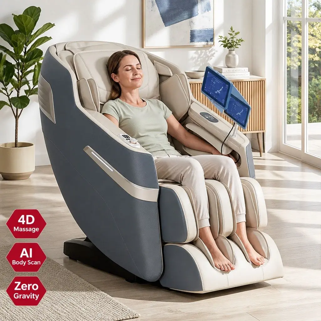 4D Full Body Massage Chair Recliner with Zero Gravity