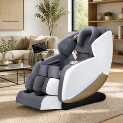Premium Grey Electric Massage Chair Recliner with Zero Gravity