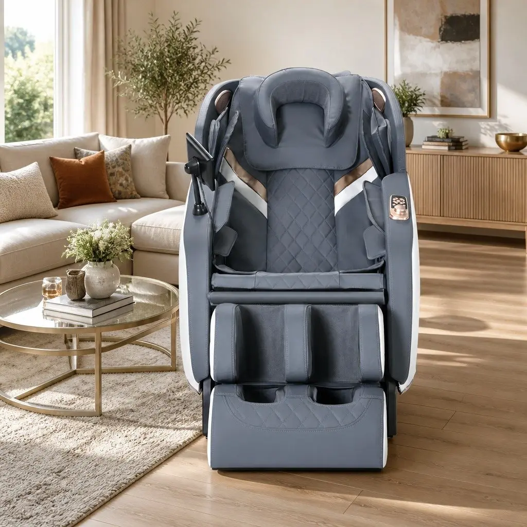 Grey Electric Massage Chair Recliner with Zero Gravity