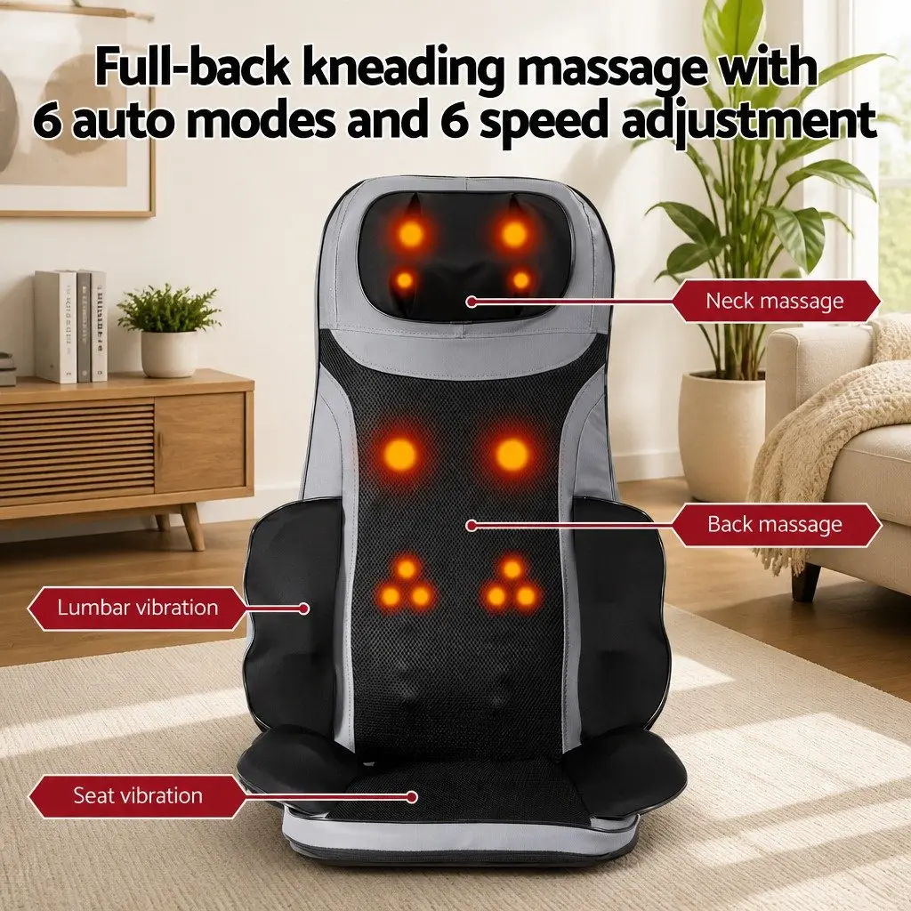 Full Back Massage Cushion with Heating & Foot Massager