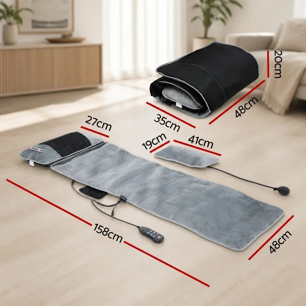 Electric Massage Mat Short Plush 158cm x 48cm Grey