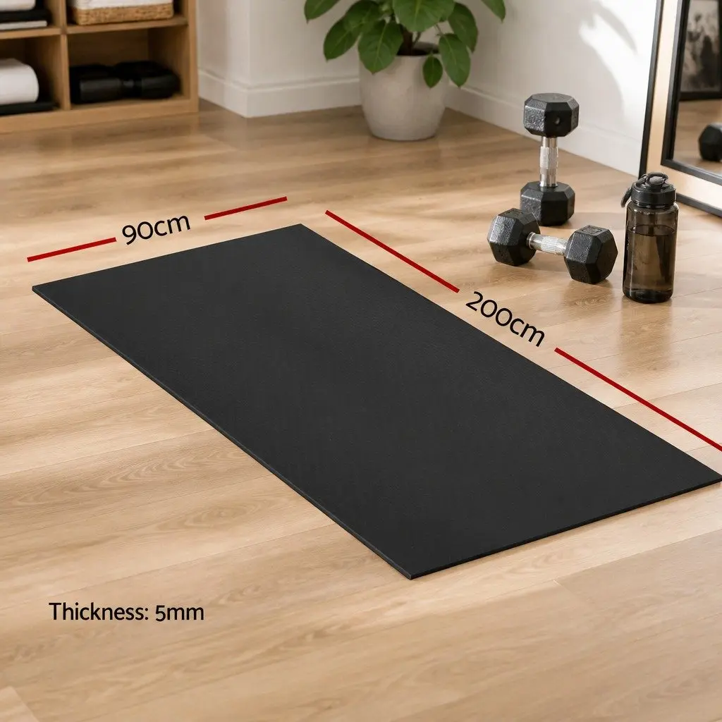 Exercise Mat TPE 200cm x 90cm Black