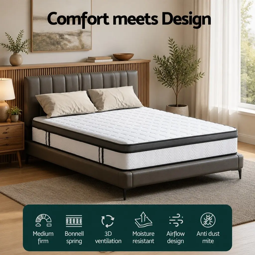 King Size Mattress 25cm with Bonnell Spring Support