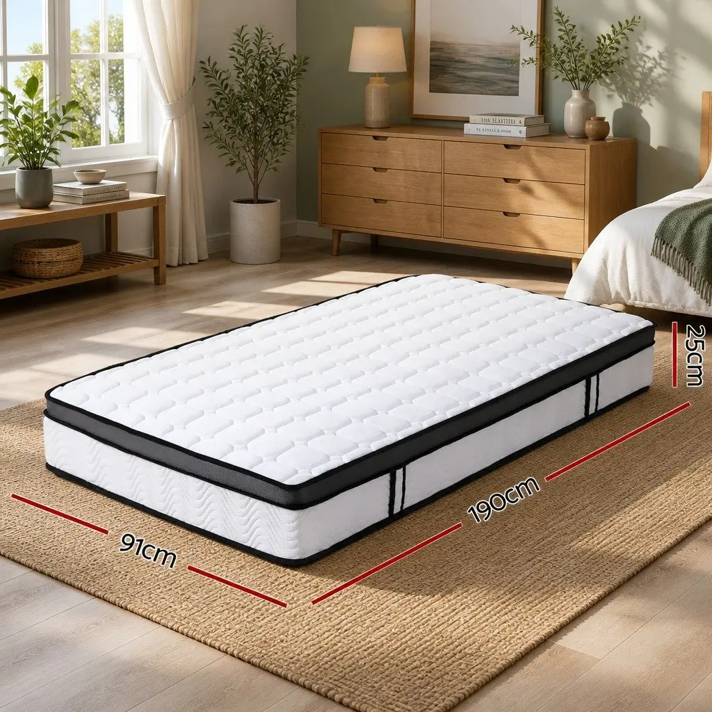 25cm Single Mattress with Cool Gel and Bonnell Springs