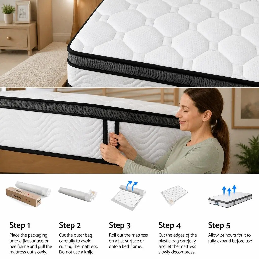 25cm Single Mattress with Cool Gel and Bonnell Springs