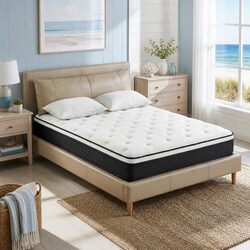 Premium Double Mattress 21cm Euro Top Bonnell Spring