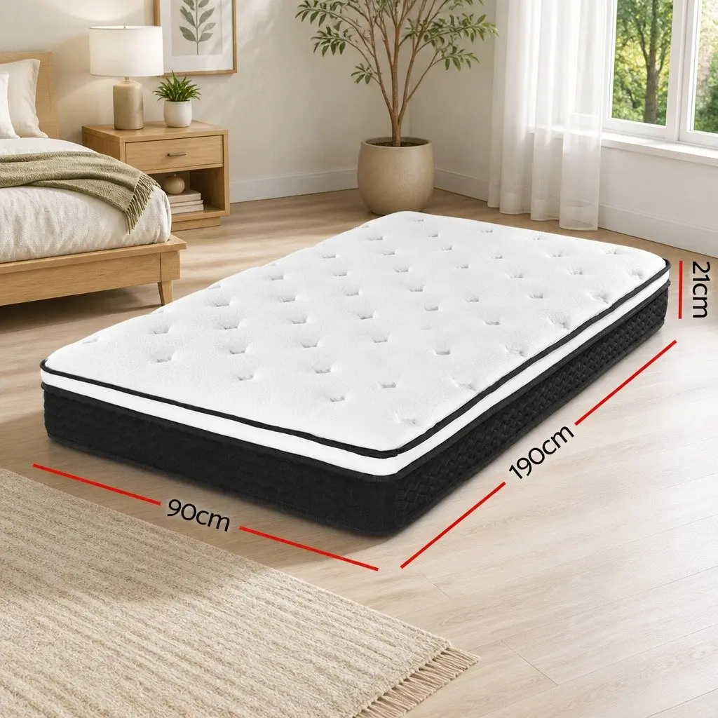 Single Mattress with Euro Top Bonnell Spring