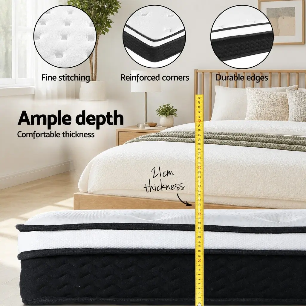 Single Mattress with Euro Top Bonnell Spring