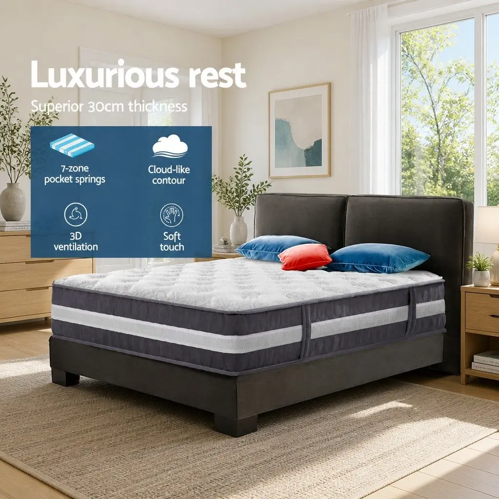 30cm Double Mattress with Pocket Spring Support