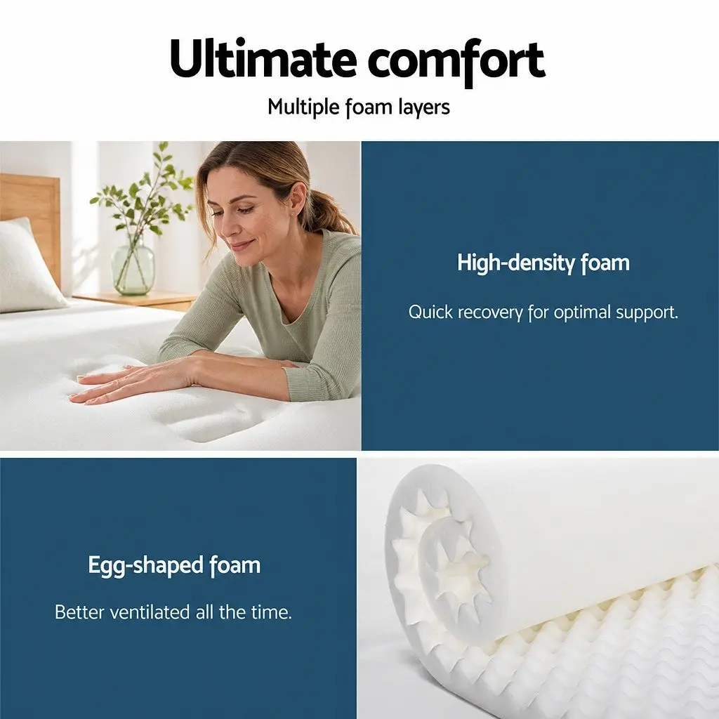 Queen Pocket Spring Mattress 30cm Medium Firm Comfort
