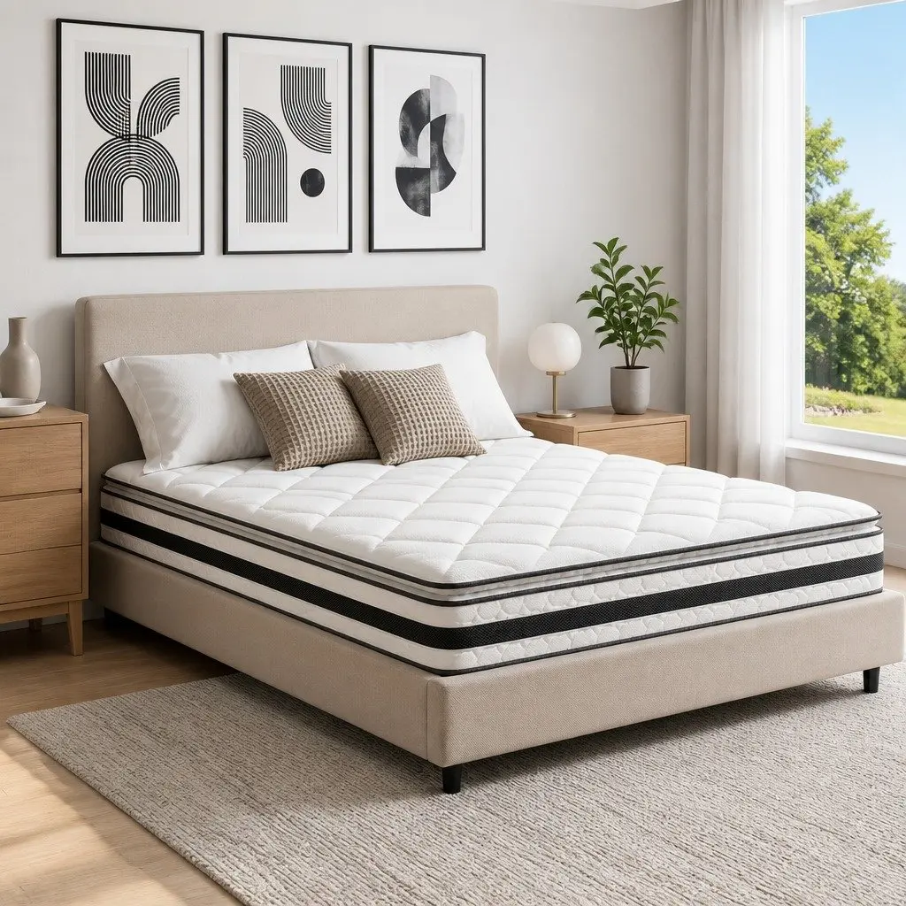 Pillow Top Double Mattress with Bonnell Spring Support