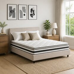 Exceptional King Size Pillow Top Mattress 21cm Medium-Firm