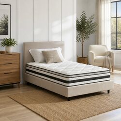 Pillow Top King Single Mattress with Bonnell Spring Support