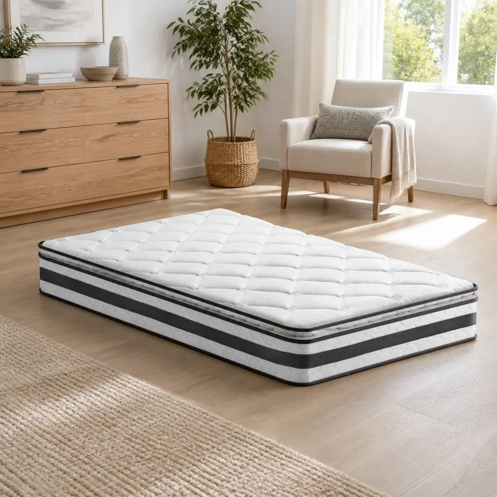 Pillow Top King Single Mattress with Bonnell Spring Support