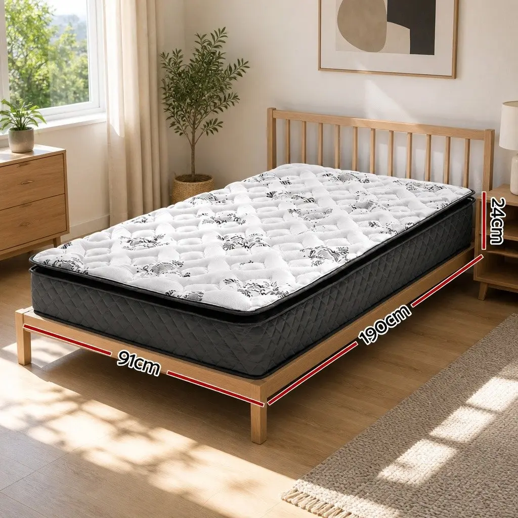 Single Mattress with Pillow Top and Bonnell Springs