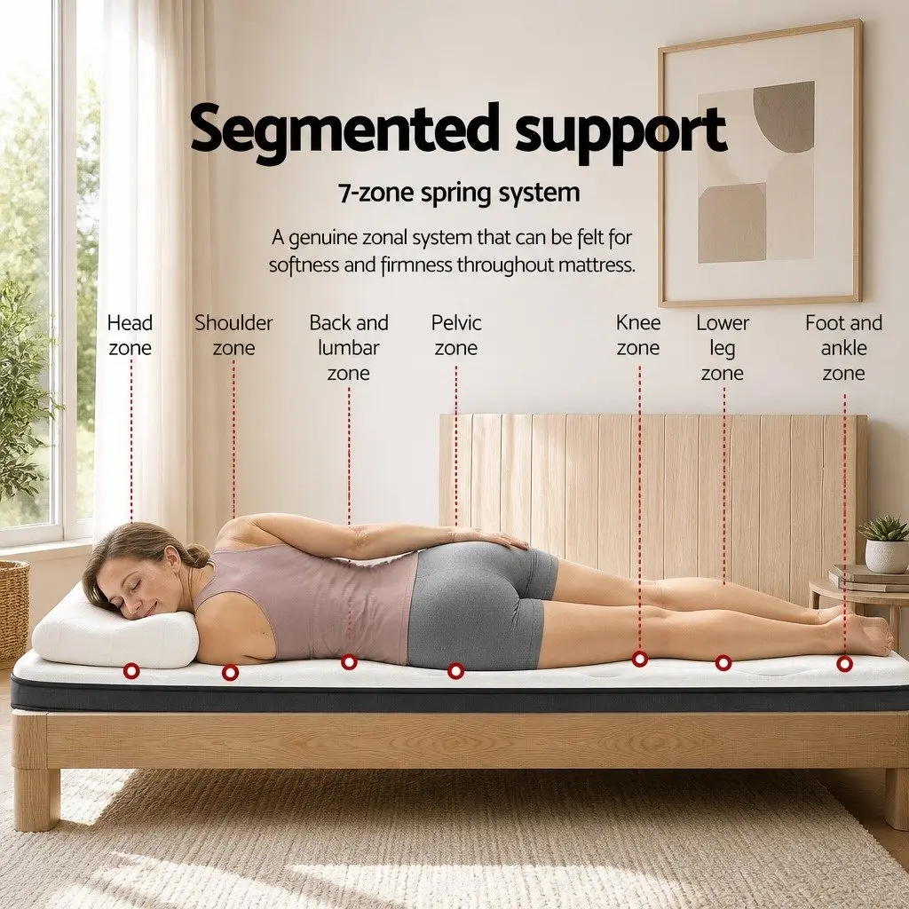 King Size Euro Top Mattress 34cm Thick Medium Firm Support Pocket Spring Sleep