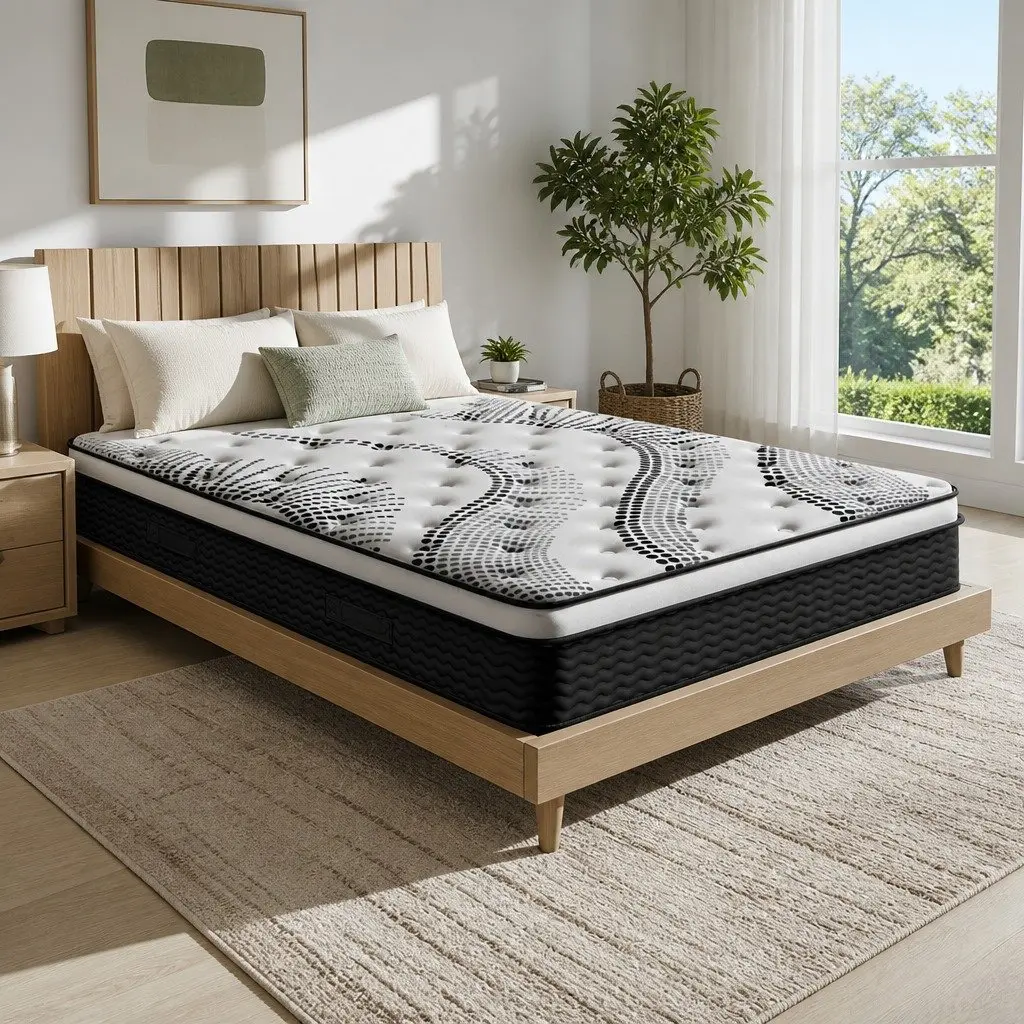 King Size Mattress Euro Top 32cm Thick Pocket Spring White