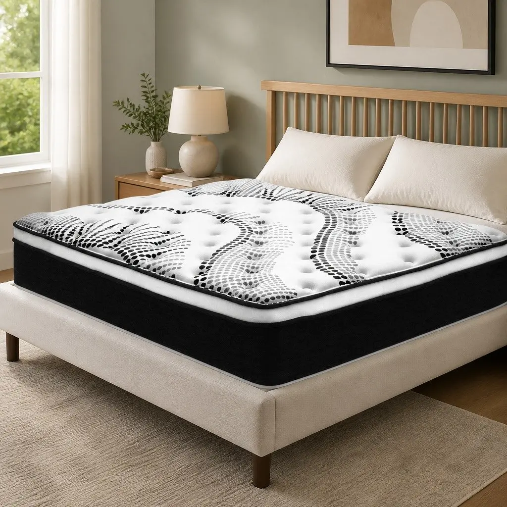 King Size Mattress Euro Top 32cm Thick Pocket Spring White