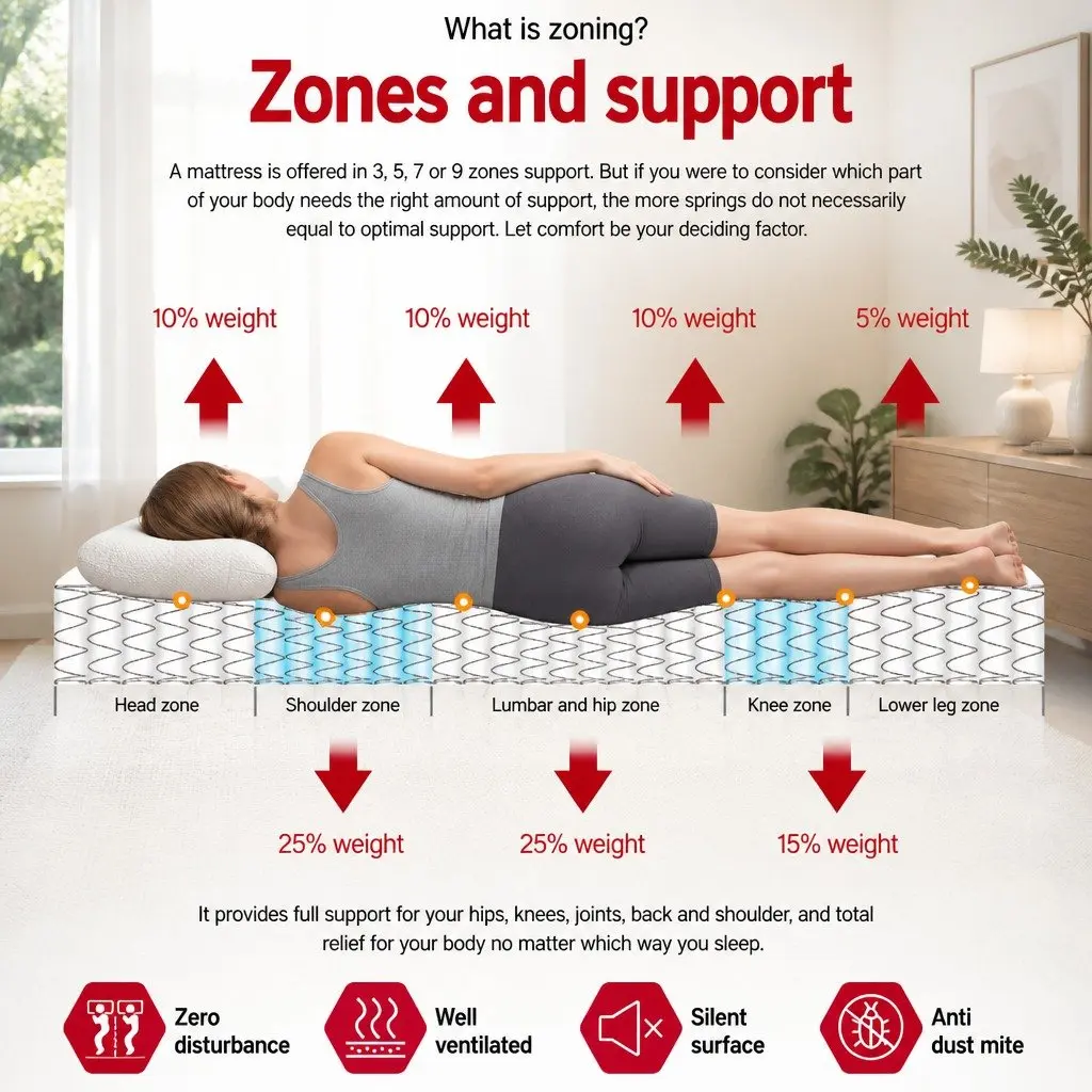 Euro Top Pocket Spring Single Mattress 34cm Medium Firm