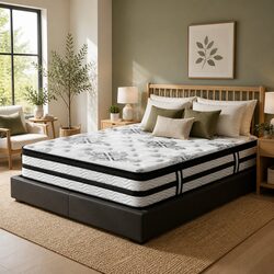 Luxury Super King Euro Top Mattress 34cm with Pocket Springs