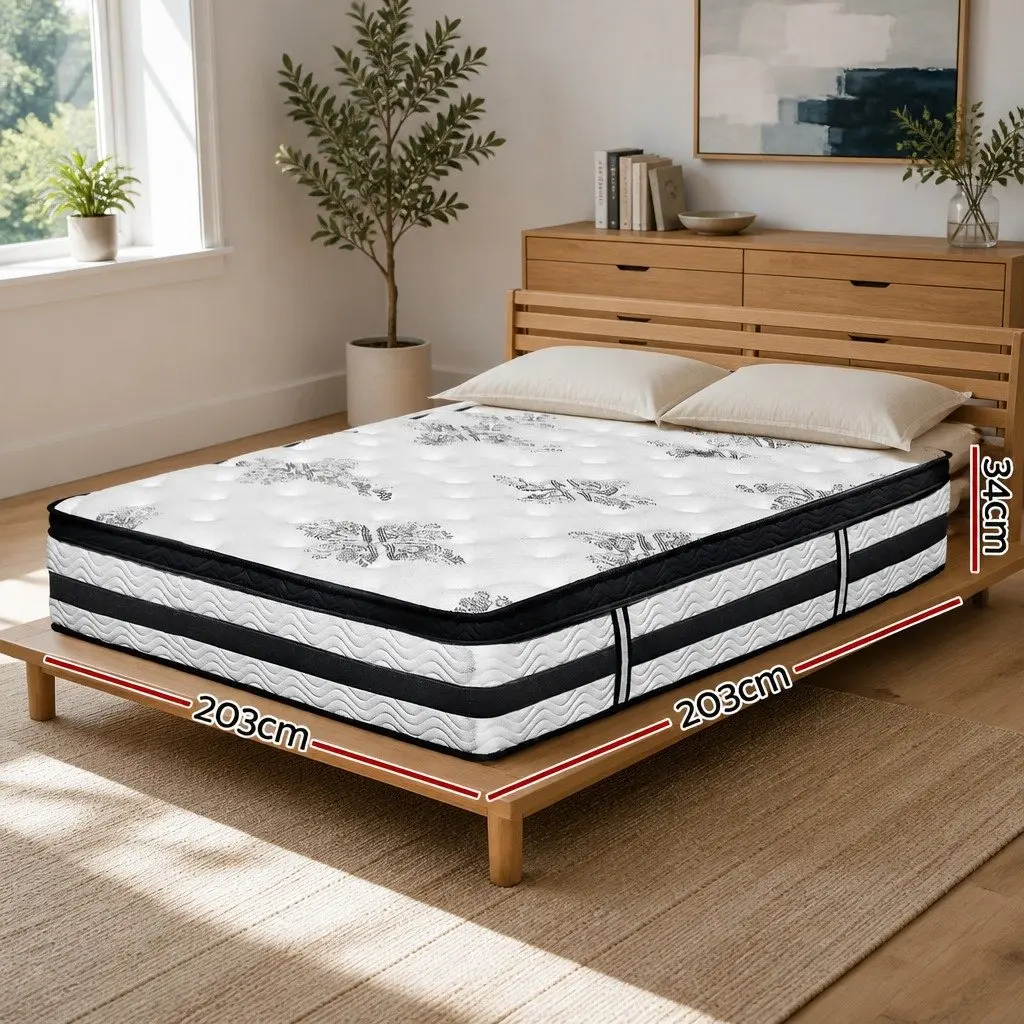 Super King Euro Top Mattress 34cm with Pocket Springs