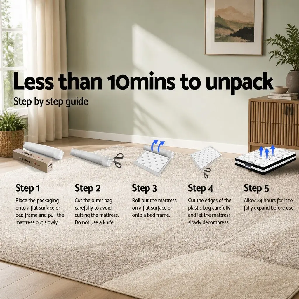 Super King Euro Top Mattress 34cm with Pocket Springs
