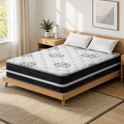 Premium King Size Mattress 34cm Euro Top with Gel Foam