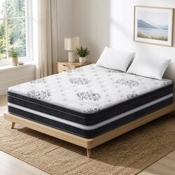 Premium 34cm Euro Top Queen Mattress with Cool Gel Memory Foam