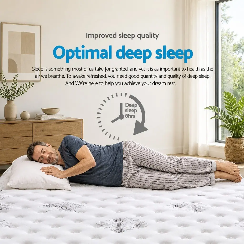 34cm Euro Top Queen Mattress with Cool Gel Memory Foam