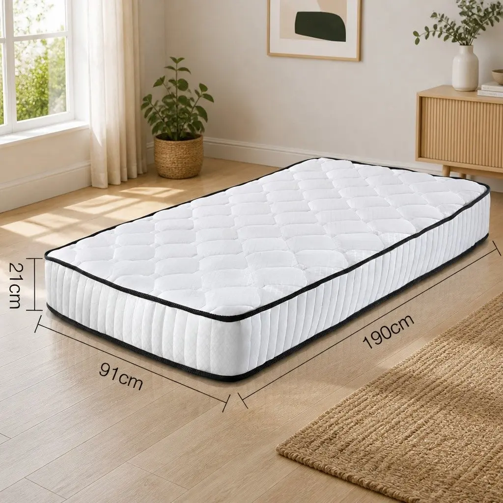 Single Mattress with Pocket Spring Support 21cm Medium Firmness