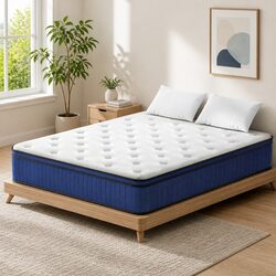 Queen Mattress 34cm Cool Gel Memory Foam 7 Zone Pocket Spring Euro Top