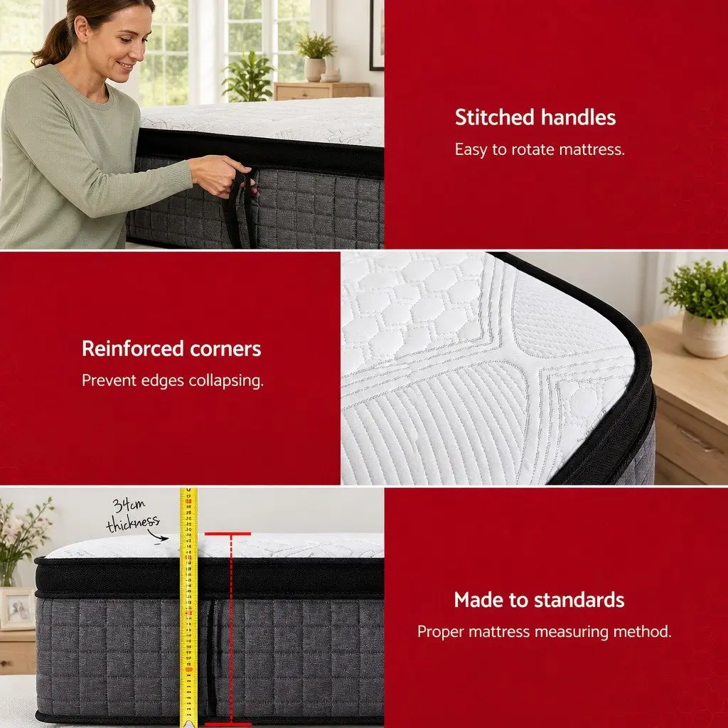 King Size Mattress with 9-Zone Pocket Spring Support