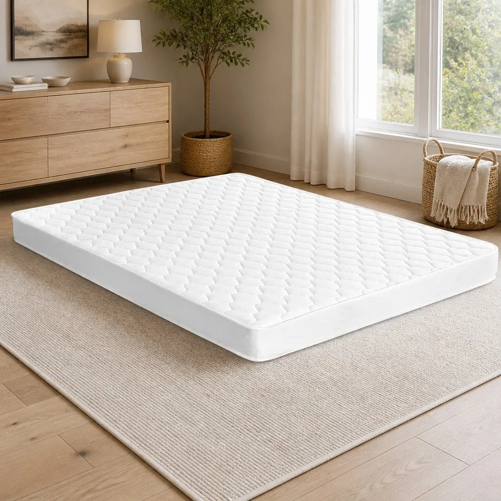 King Single Mattress Bonnell Spring 13cm Medium Firm White