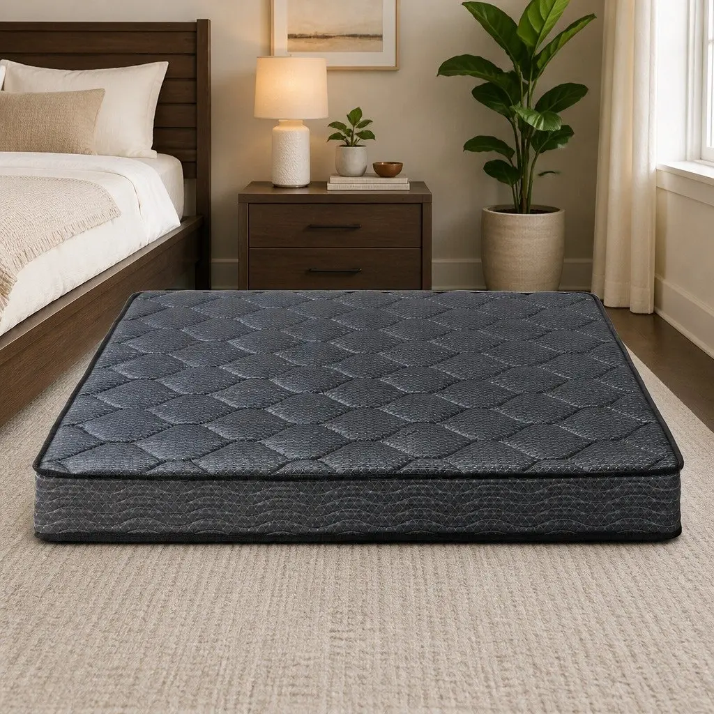 King Size Mattress Bonnell Spring 16cm Medium Firm Grey