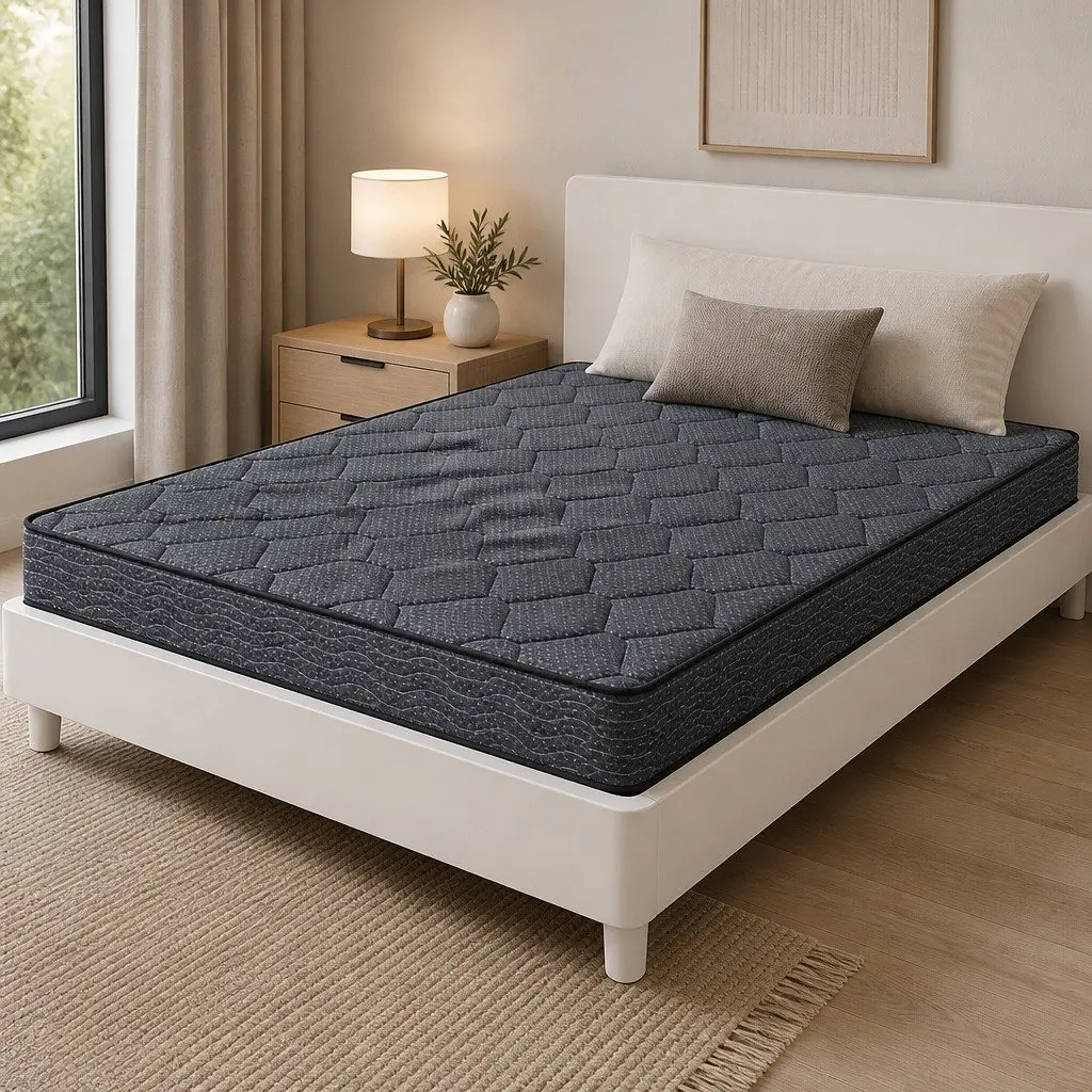King Size Mattress Bonnell Spring 16cm Medium Firm Grey